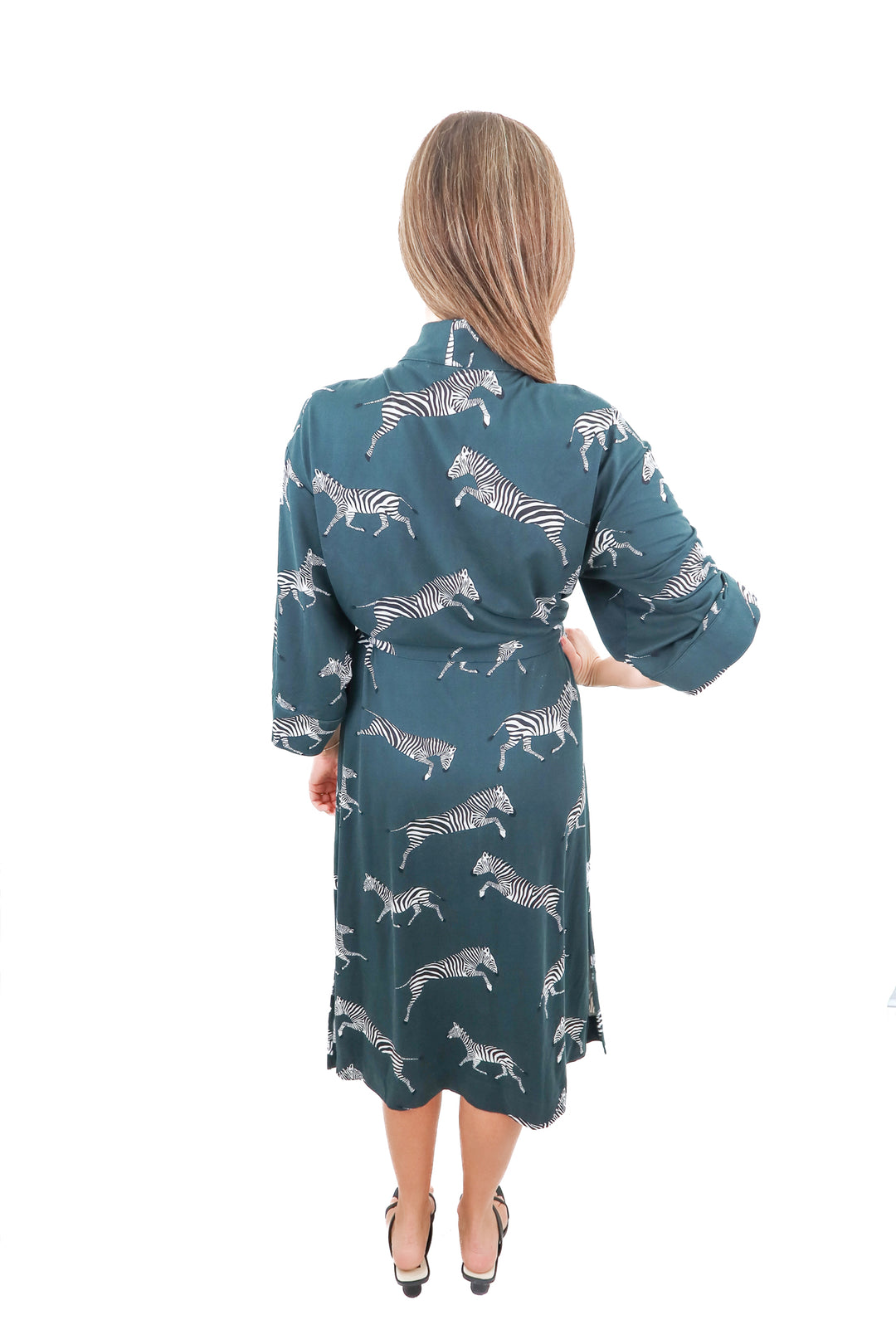 mason grey zebra robe (m; retail $108)