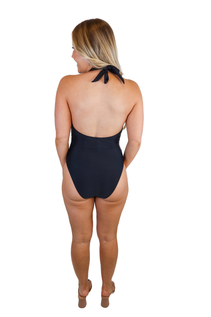 Cupshe x Jojo Fletcher Black One-Piece Swimsuit NWT (M)