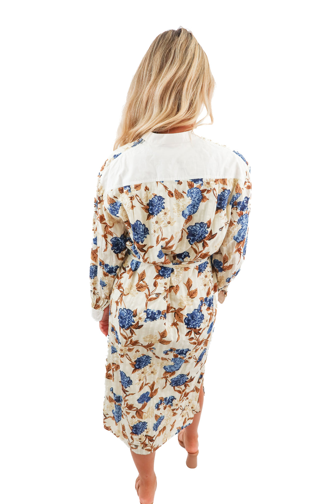 tory burch floral button up maxi dress (xs; retail $795)