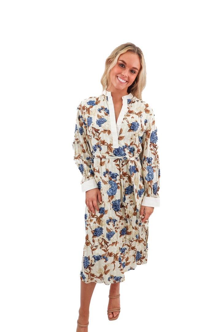 tory burch floral button up maxi dress (xs; retail $795)
