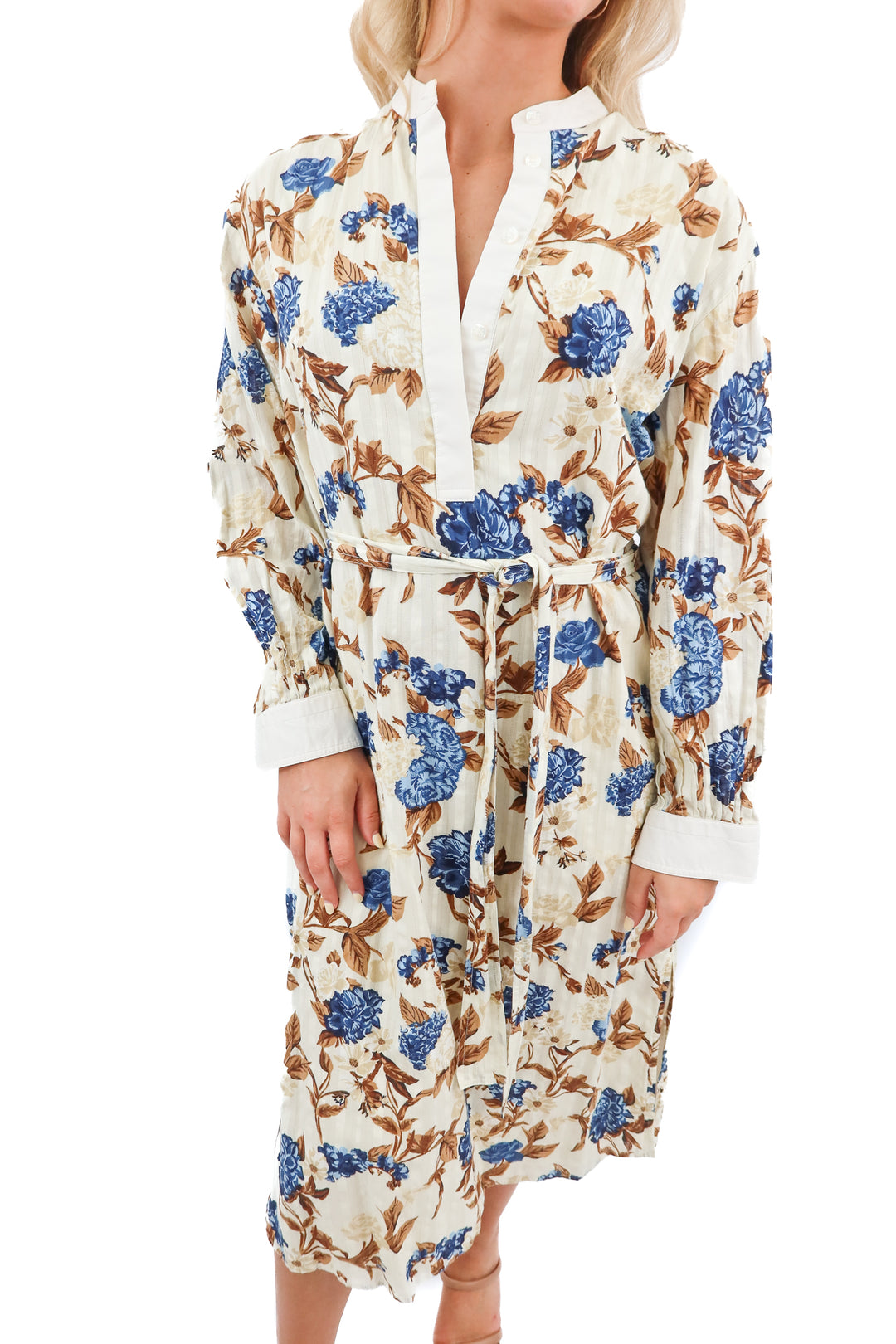 tory burch floral button up maxi dress (xs; retail $795)