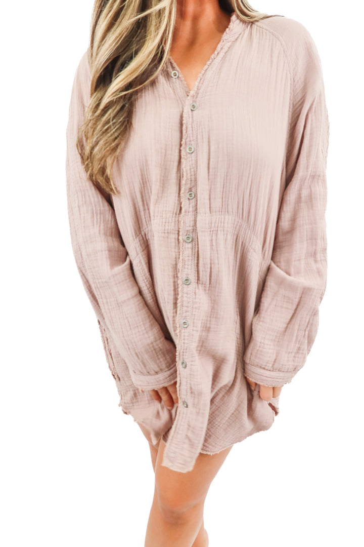 we the free mauve gauze dress (M)