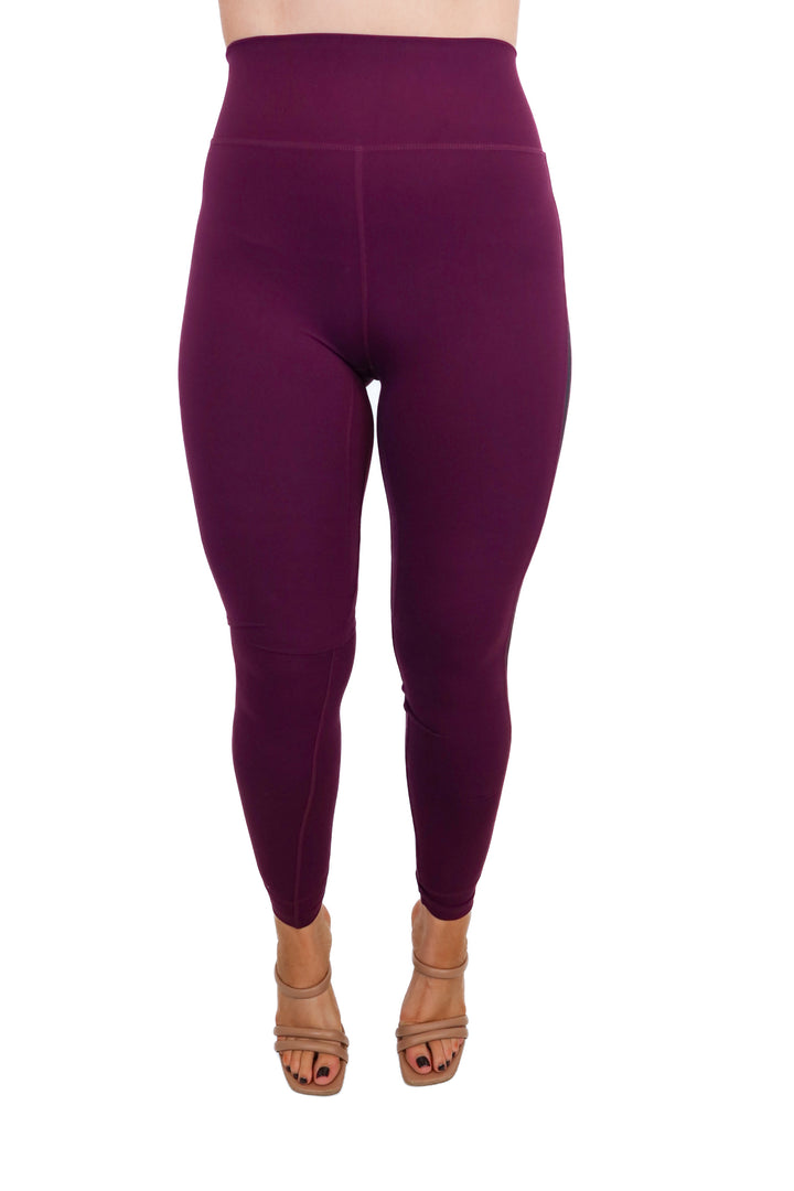 Stori purple w/ black stripe leggings NWT (4)