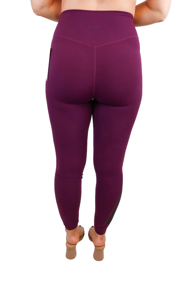 Stori purple w/ black stripe leggings NWT (4)