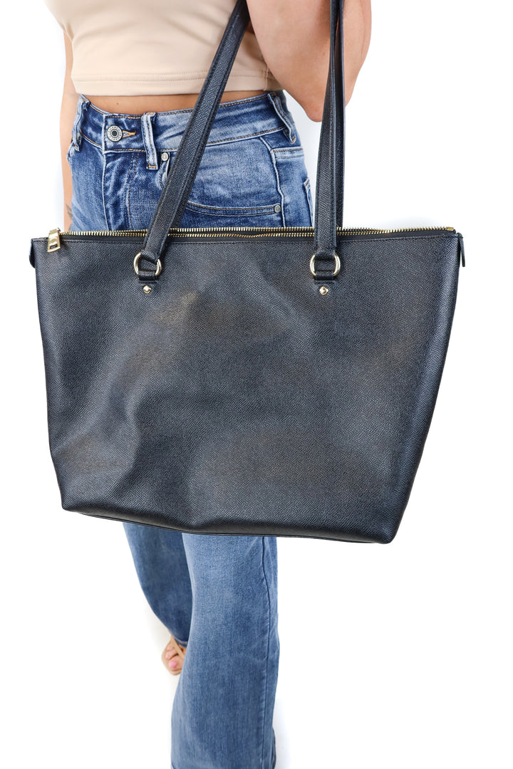 coach black tote bag (retail $398)