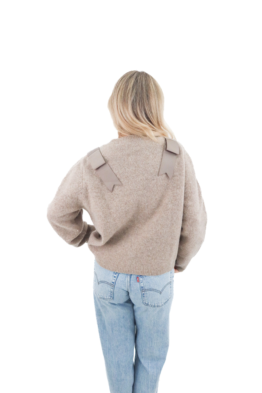 cynthia rowley brown wool cardigan (l)