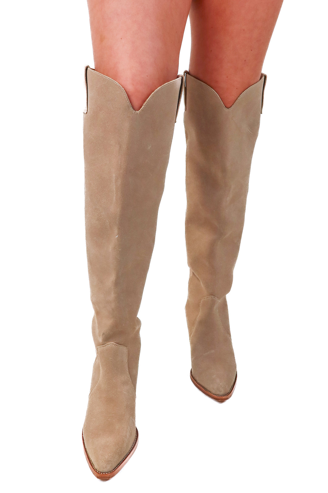raye light brown suede tall boots (9.5; retail $338)