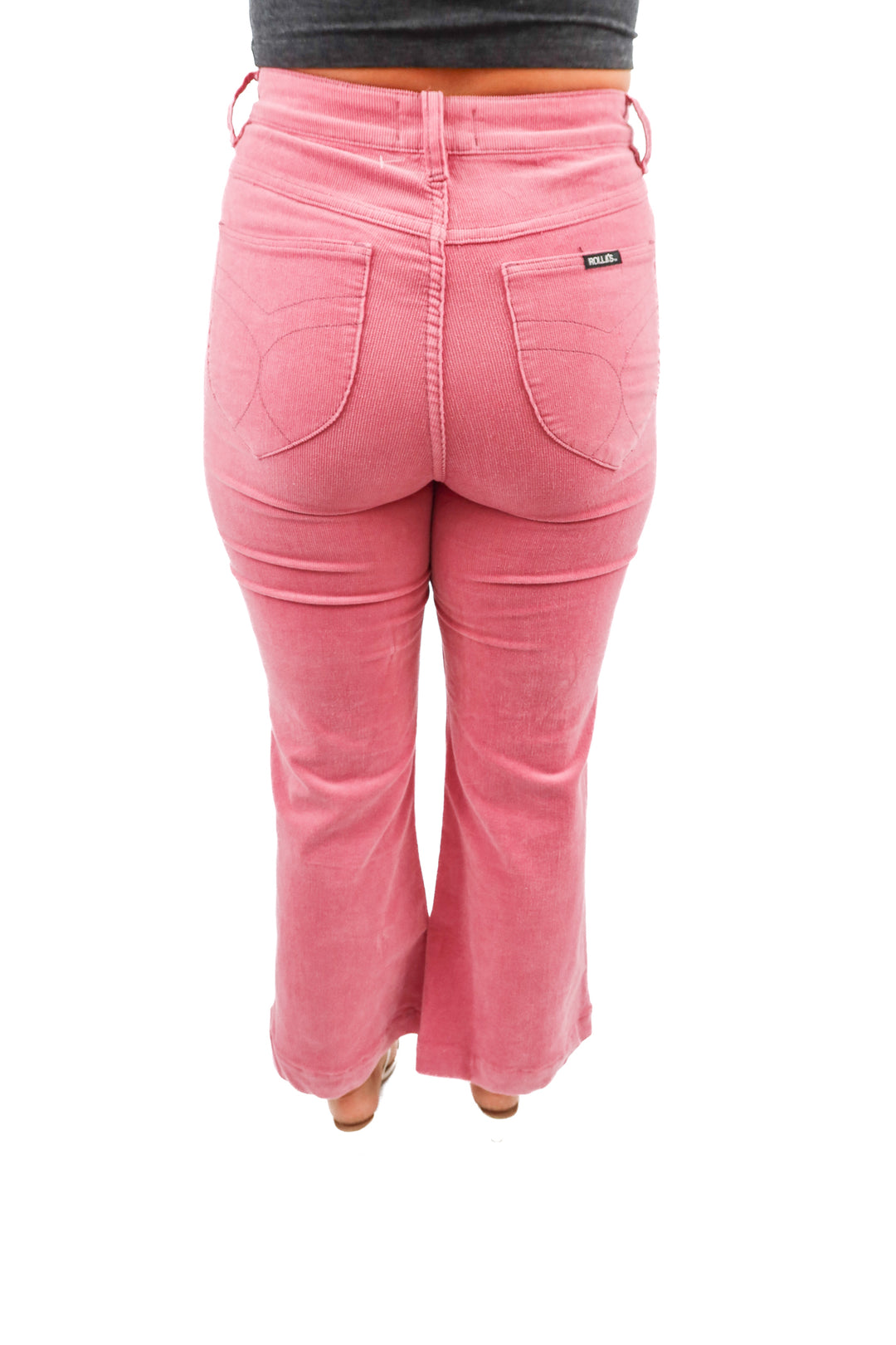 rolla's pink east coast textured flare pants (30)