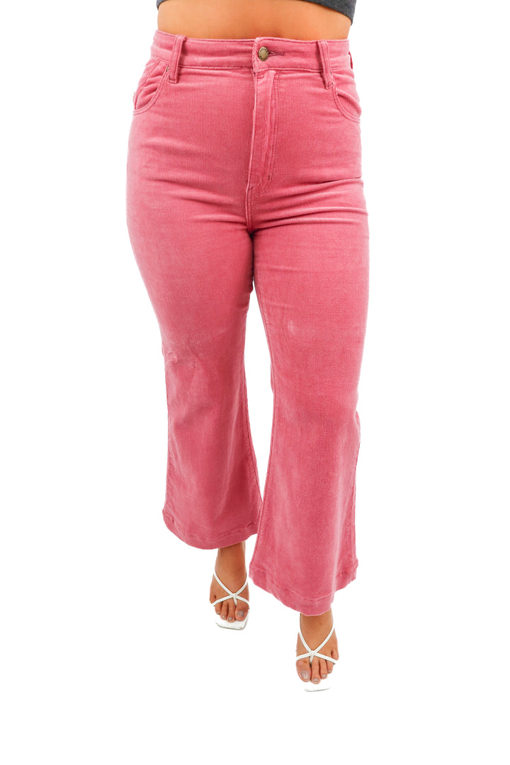 rolla's pink east coast textured flare pants (30)