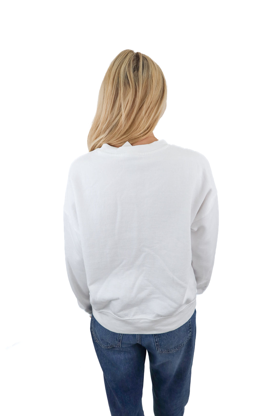 michigan white crewneck (m)