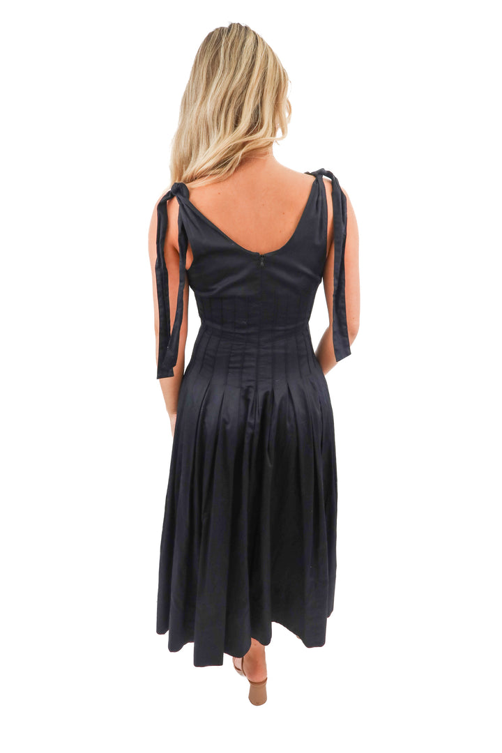 hunter bell black corset maxi dress (4; retail $690)