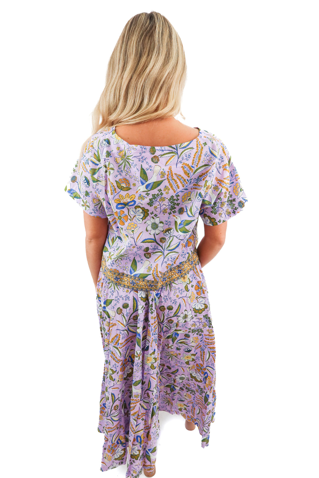 print fresh purple floral set (xs; retail $198)