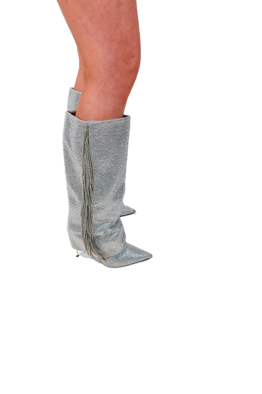 steve madden rhinestone fringe boots (9; retail $119.98)