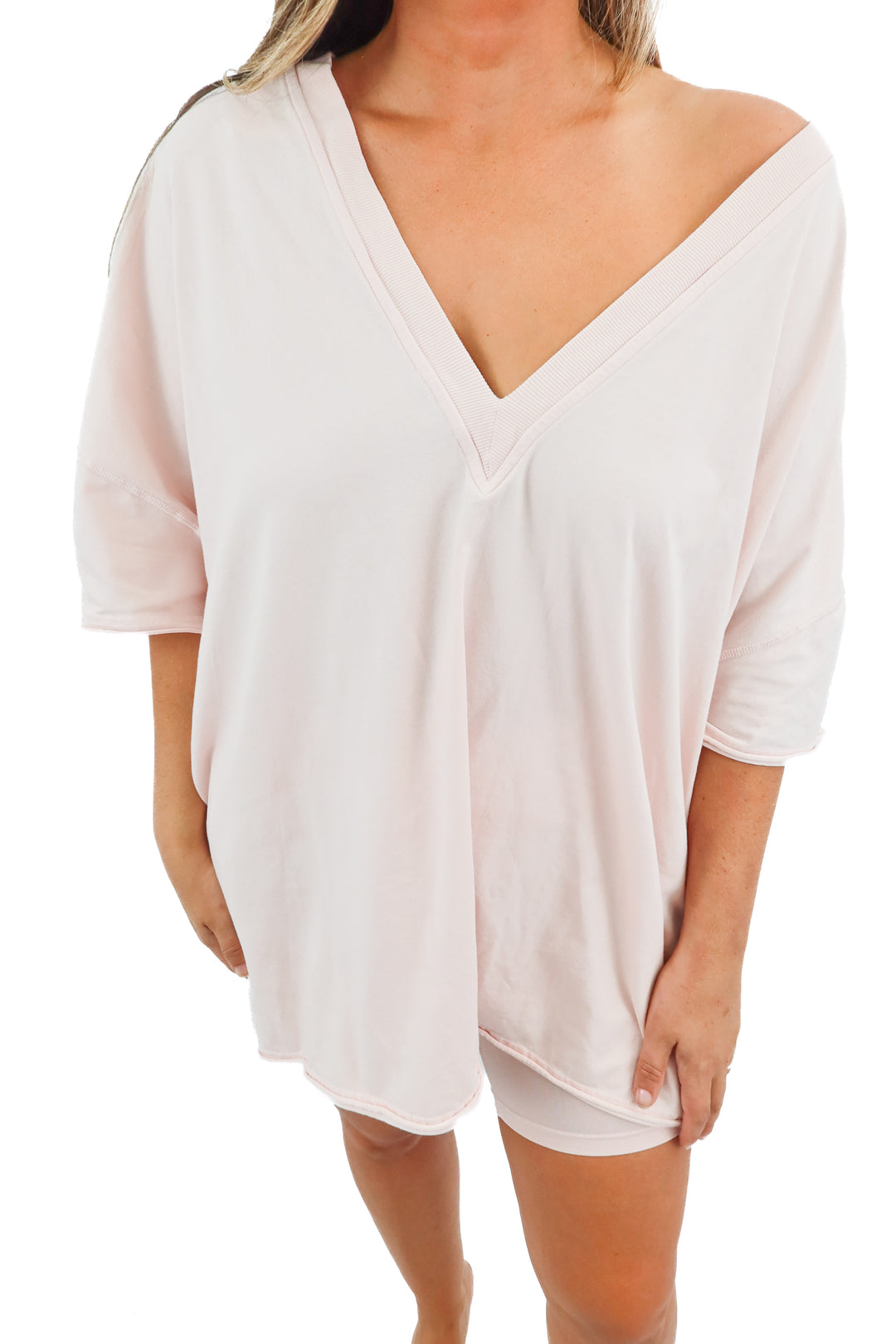 fp movement light pink top and shorts set (L)