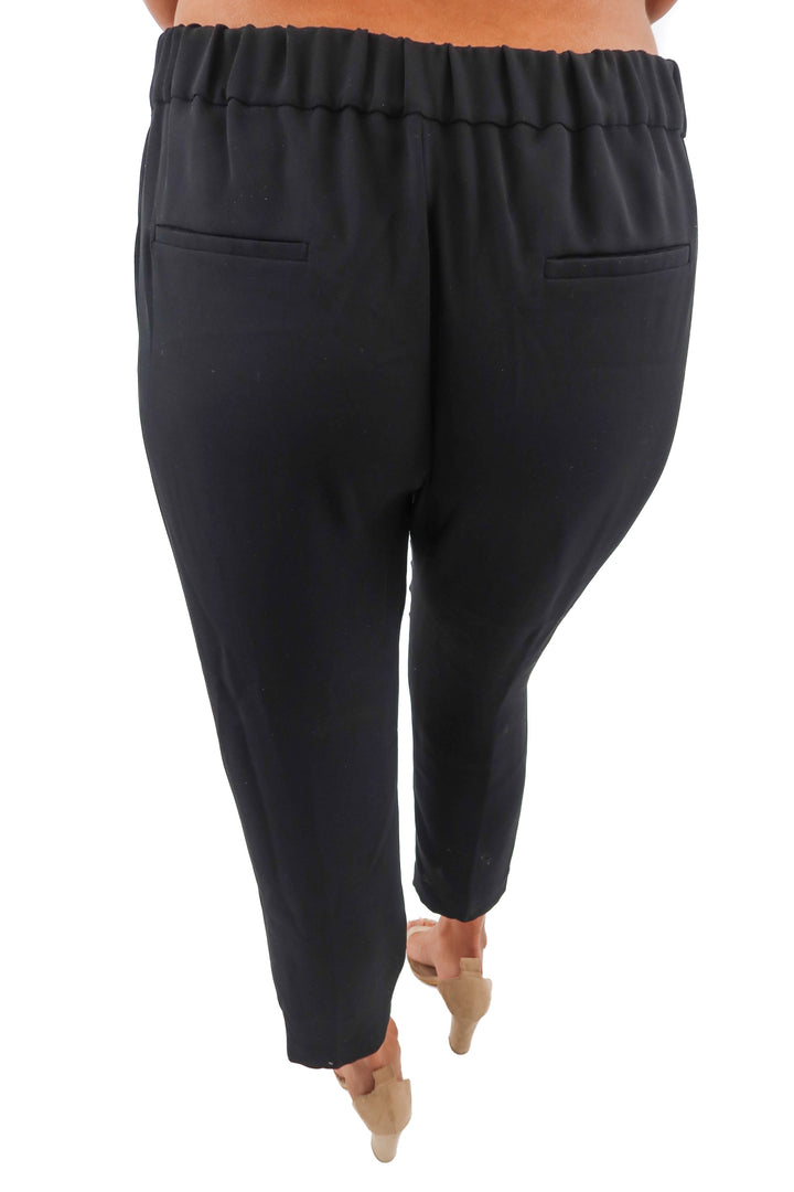 j.crew black jogger style trousers (8; retail $98)