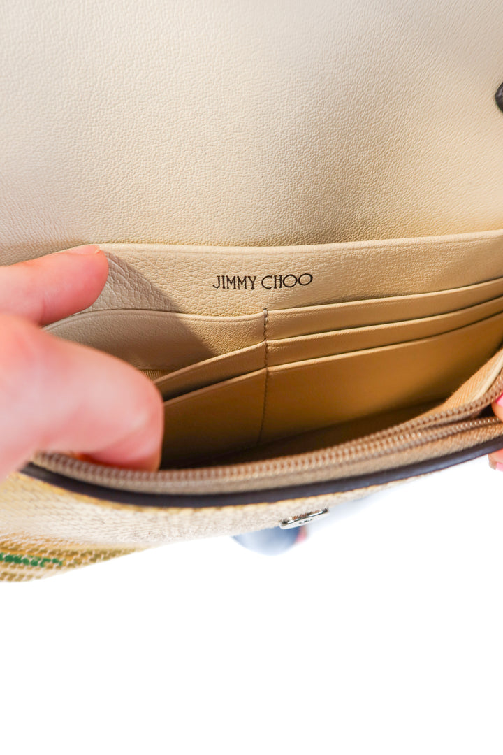 Jimmy Choo Gold Leather Lizard Print Bag NWOT (retail $1200)