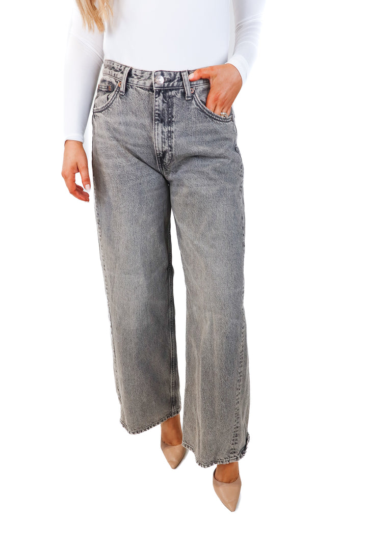 zara black acid wash wide leg jeans (10)