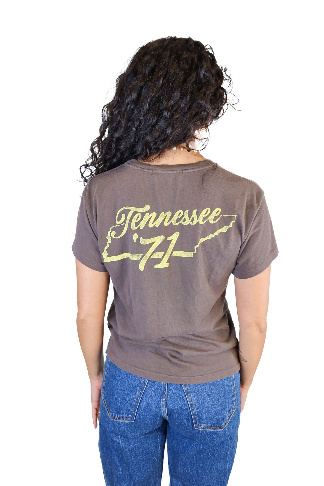 Daydreamer Brown Johnny Cash Graphic T-Shirt (S)