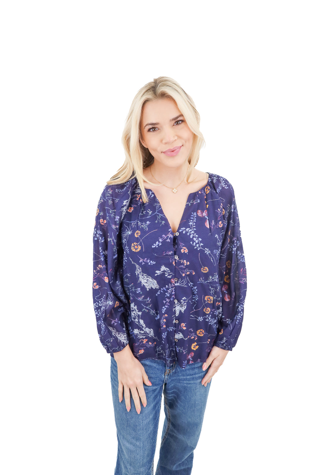 cleobella purple floral blouse NWT (s; retail $148)