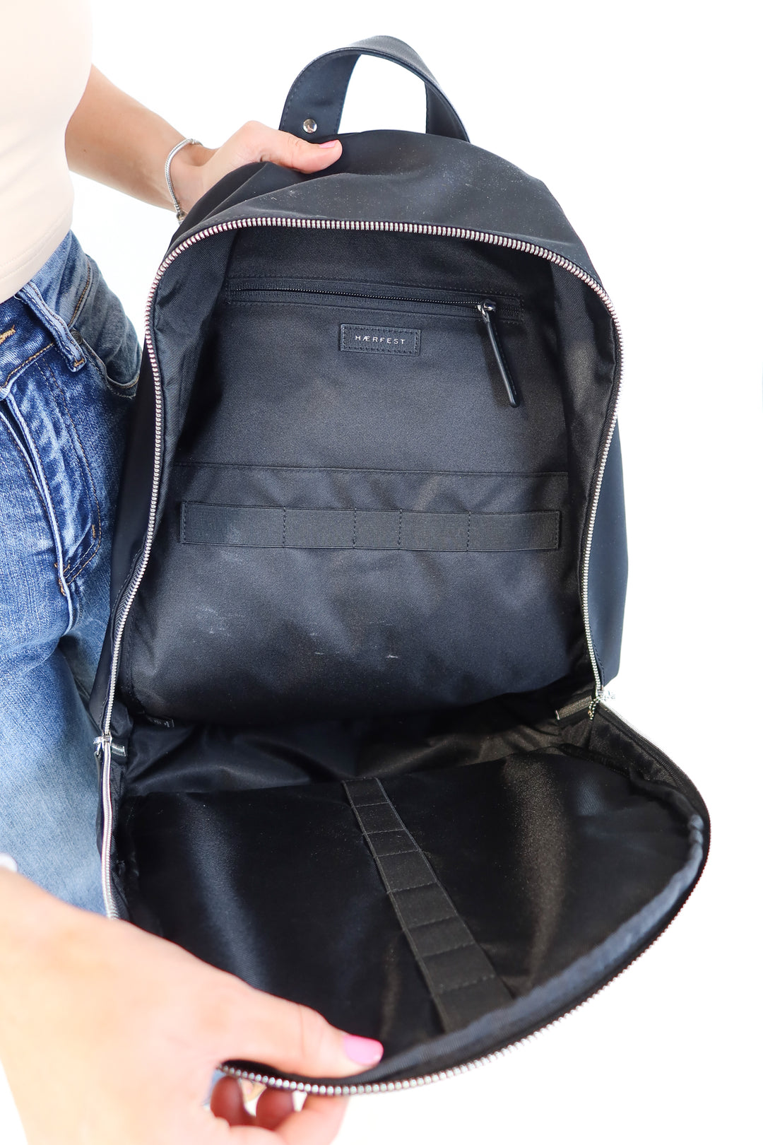 mercedes black backpack