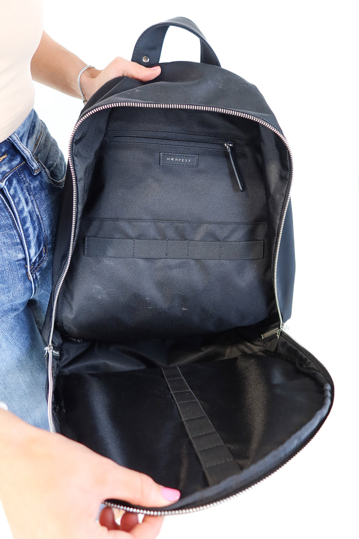 mercedes black backpack