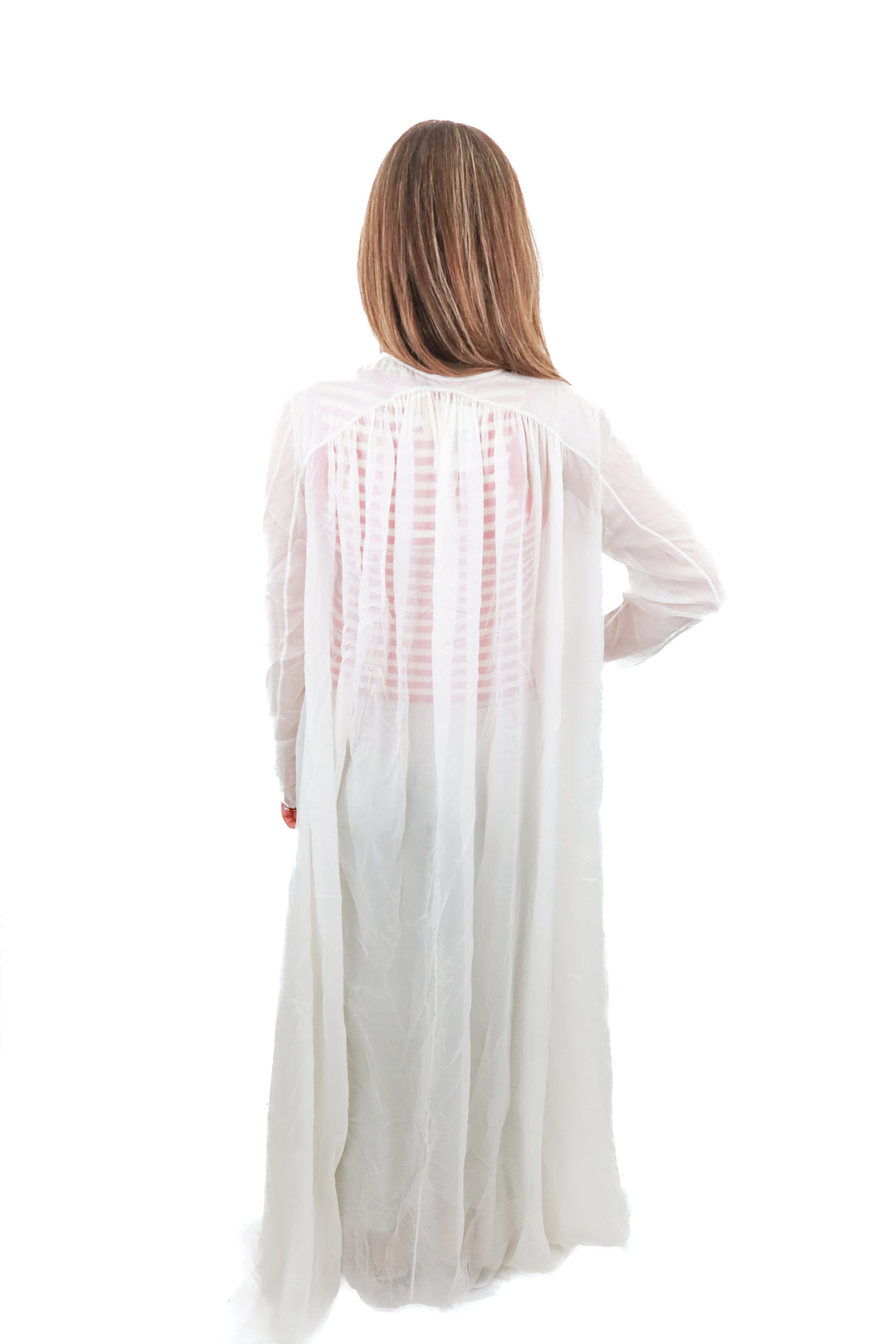 temperley london white sheer cardigan (8; retail $1,617)