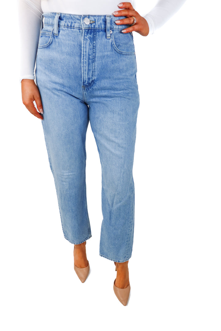 frame light wash straight leg jeans (29)
