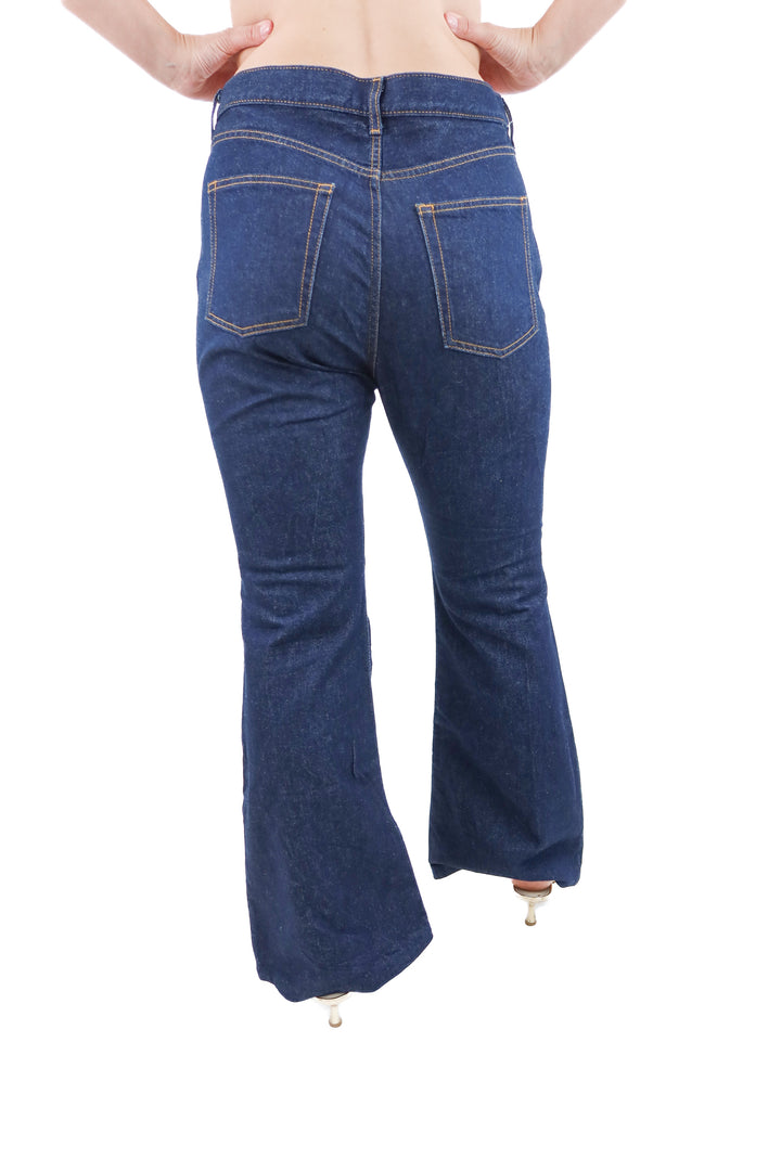 cos dark wash relaxed bootcut jeans (32; retail $139)