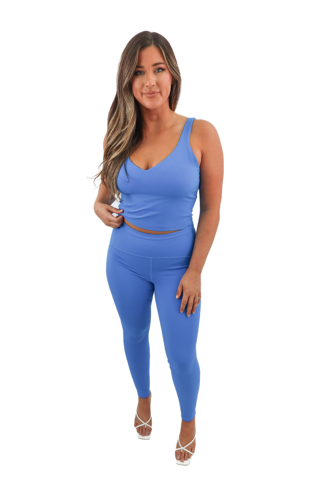 lululemon blue active set (10/12)