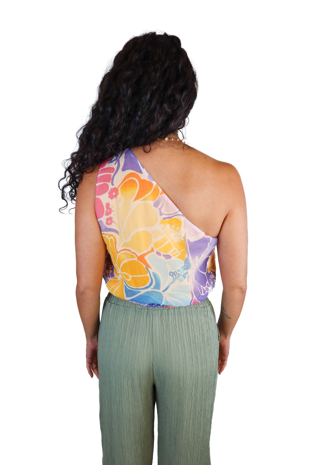 Ramy Brook Floral One Shoulder Top (S; retail $265)