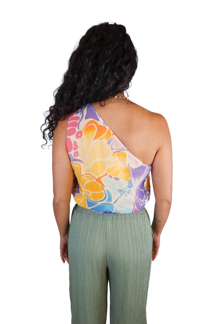 Ramy Brook Floral One Shoulder Top (S; retail $265)