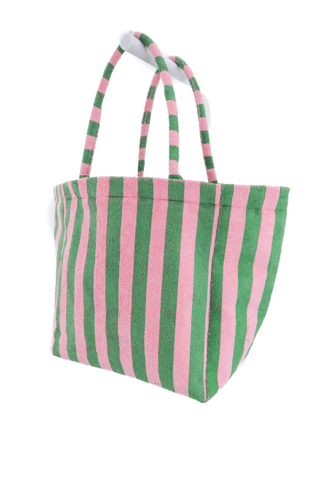 styline pink and green stripe tote nwt (retail $40)