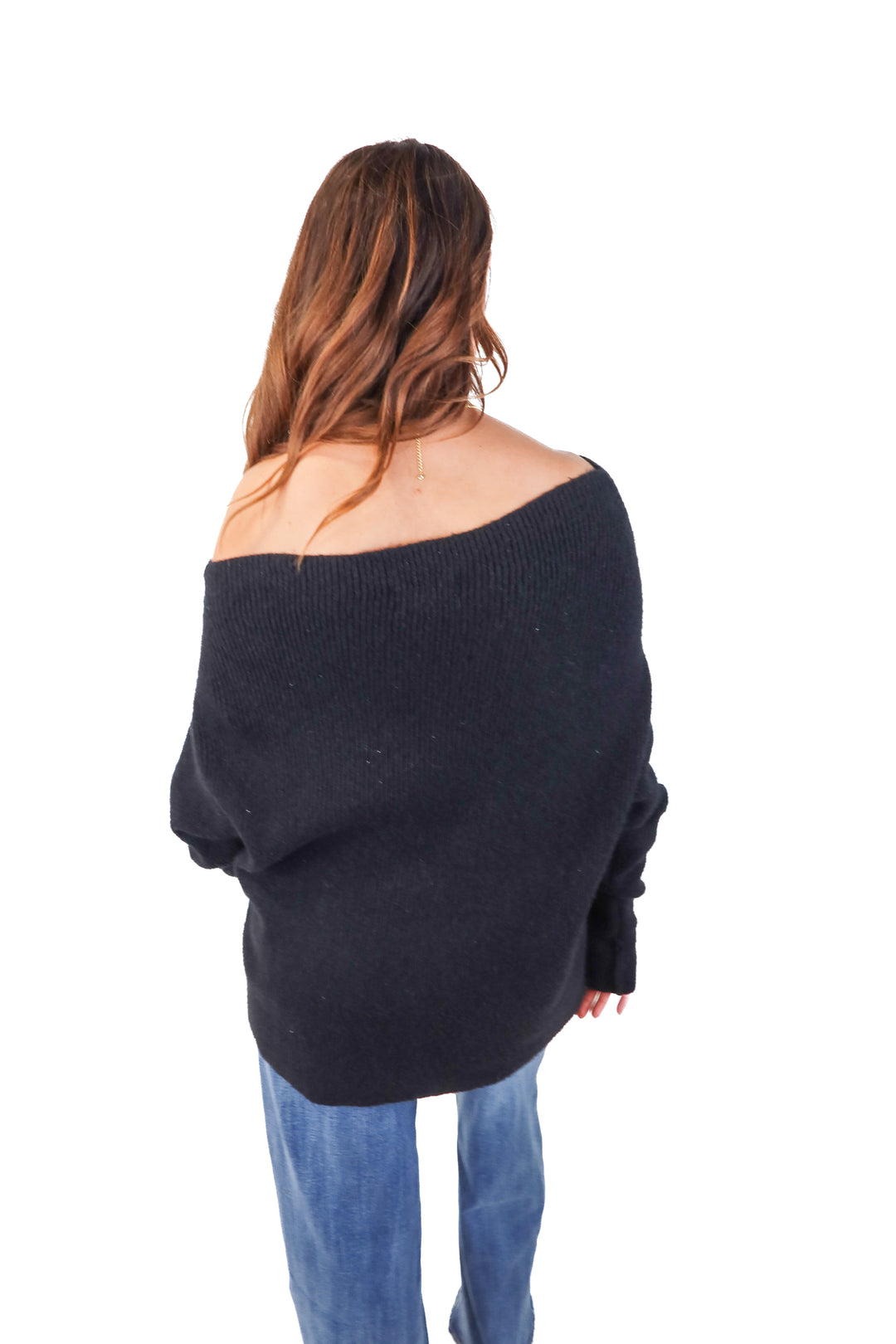treasure bond black cowl neck sweater (m)