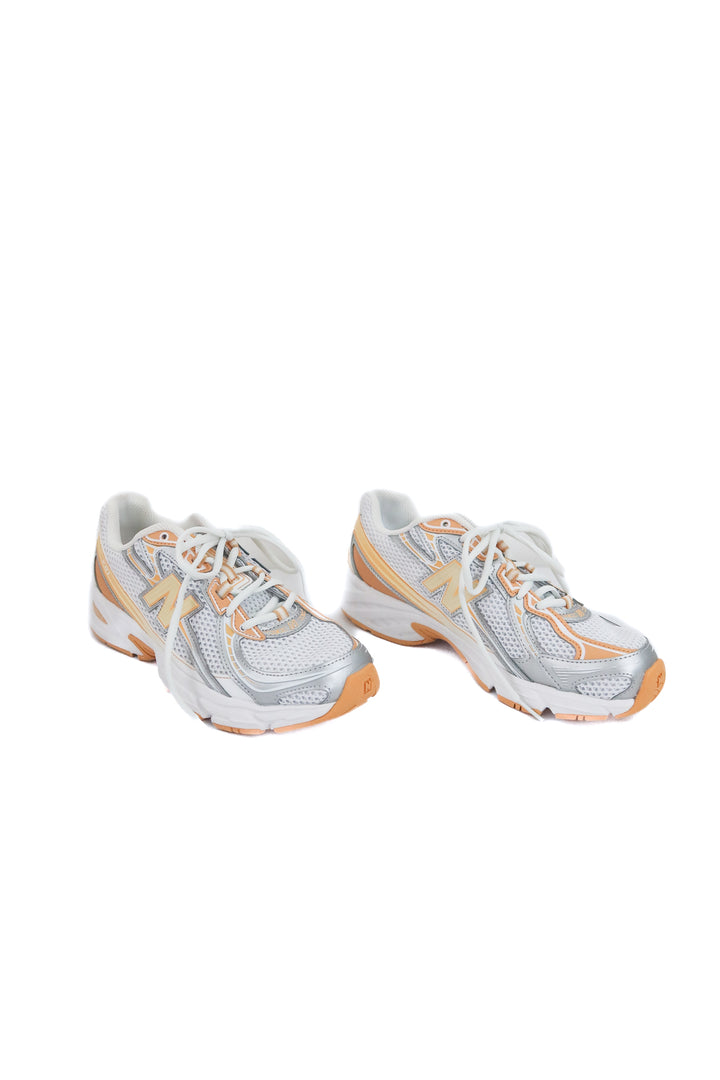 new balance 740 orange/silver sneakers (8.5)