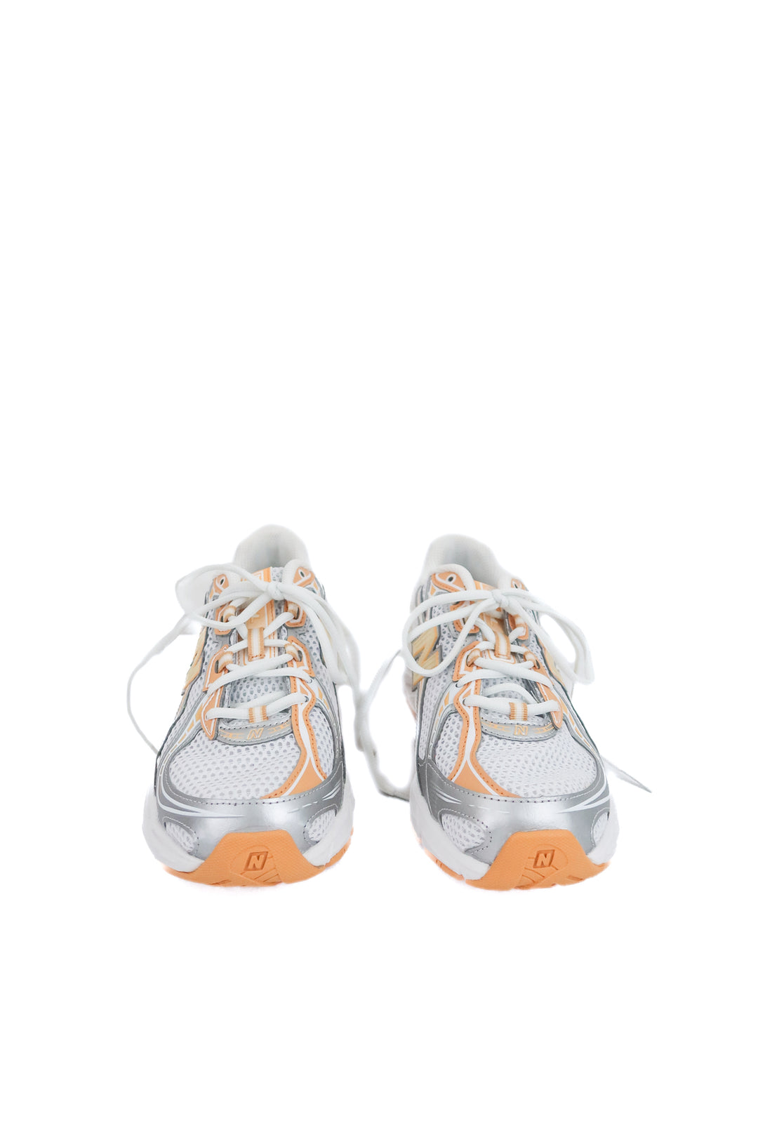 new balance 740 orange/silver sneakers (8.5)