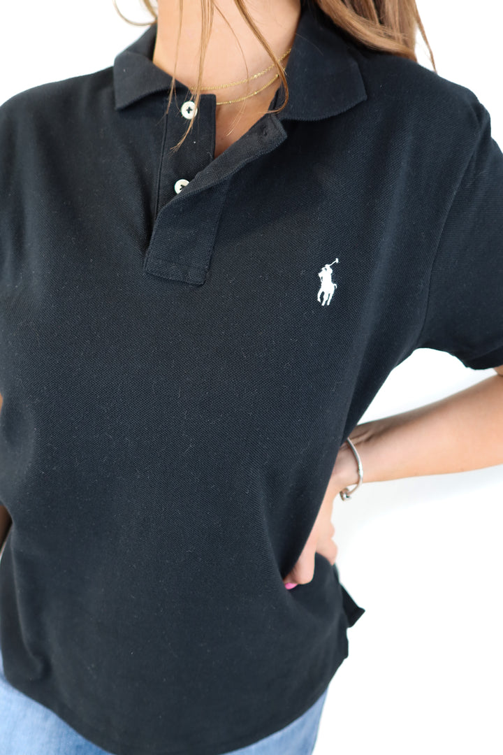 ralph lauren black polo (m)