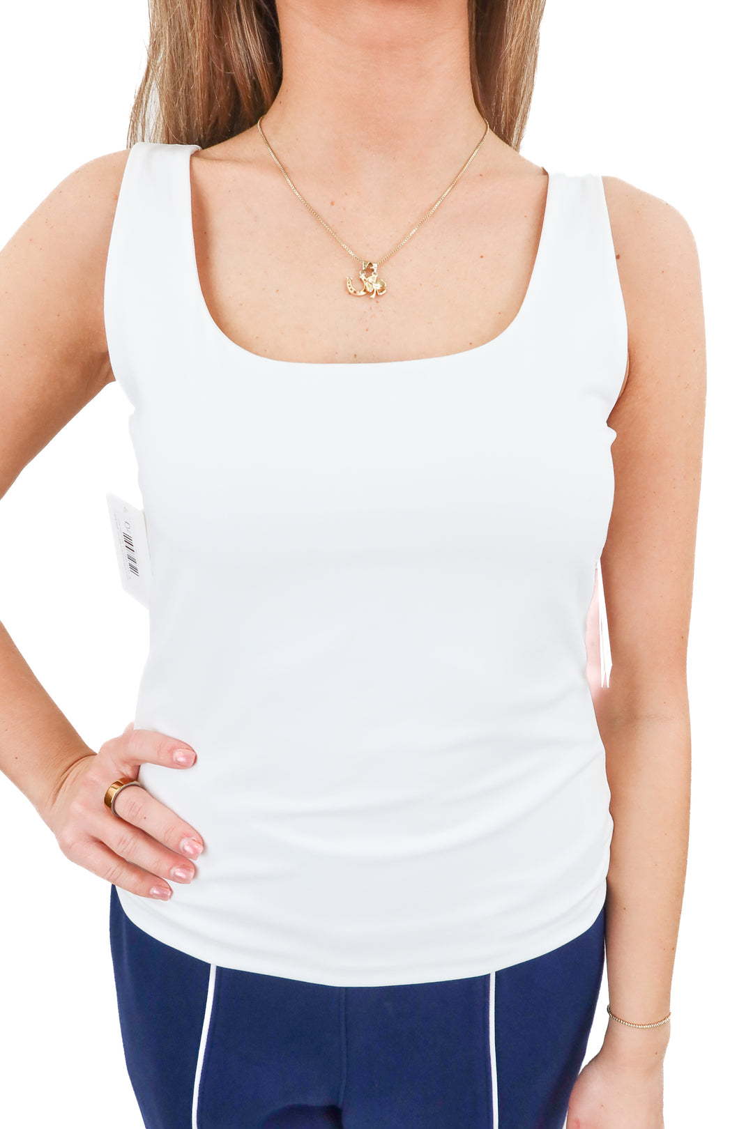 spanx white scoop tank NWT (m; retail $48)