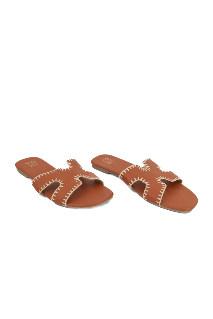 yoki brown essie sandals (8.5; retail $33)