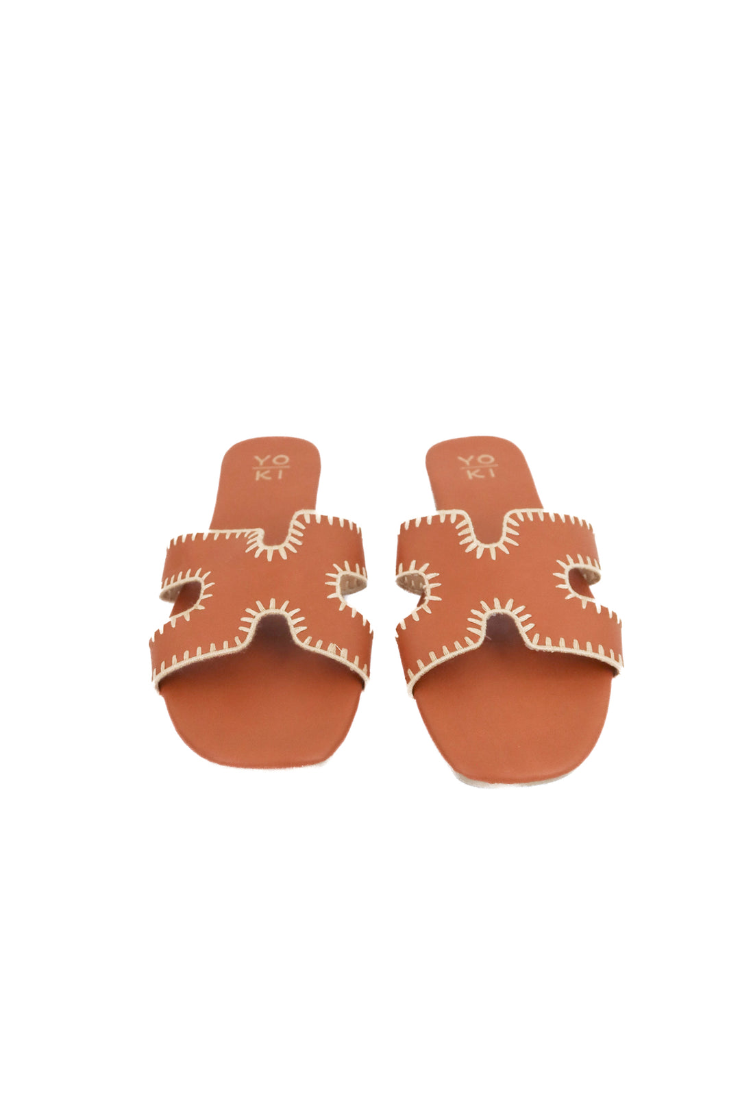 yoki brown essie sandals (8.5; retail $33)