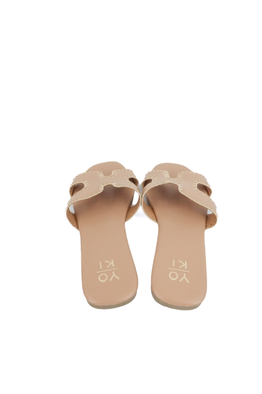 yoki tan essie sandals (8.5; retail $33)