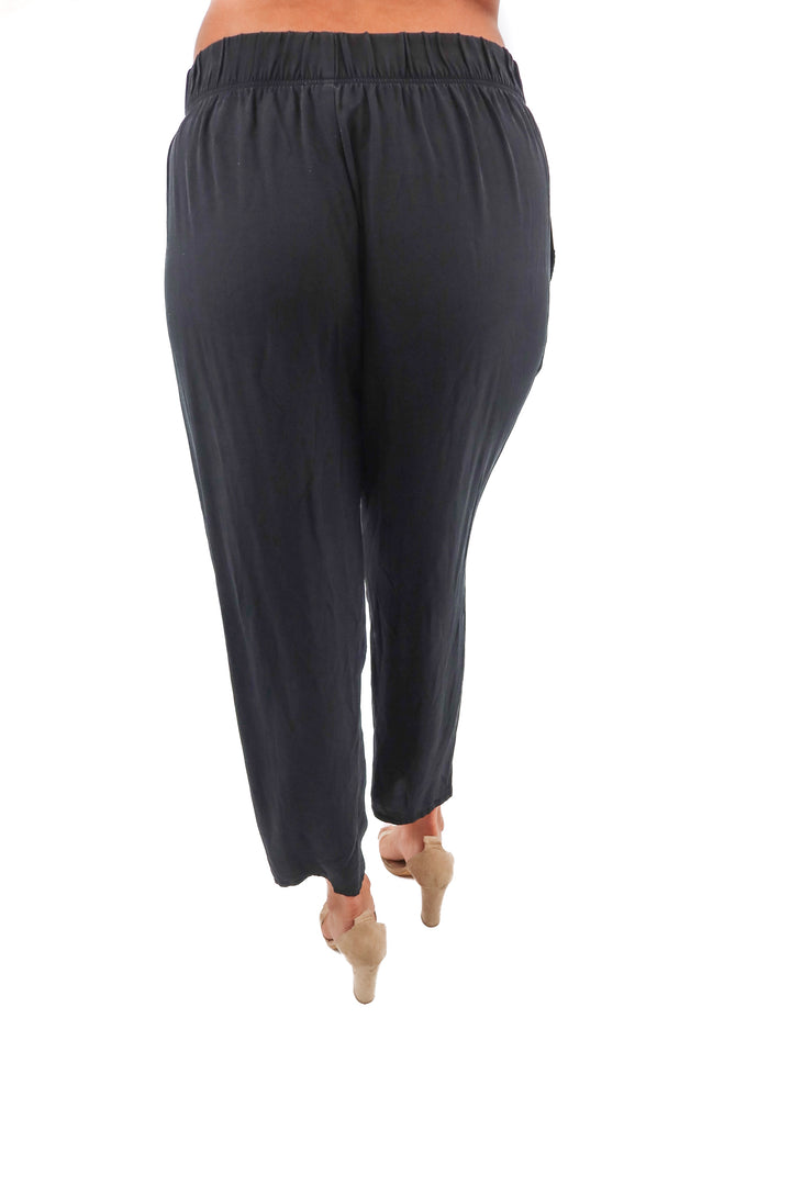 eileen fisher black silk pants (M; retail $278)