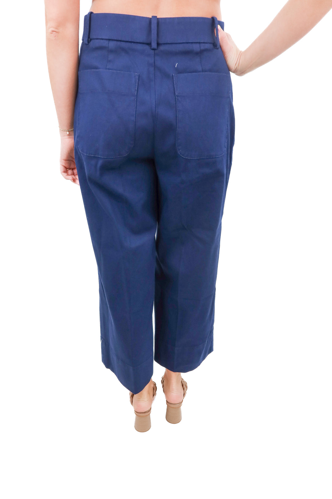 spanx navy cropped wide leg pants NWT (retail $128)