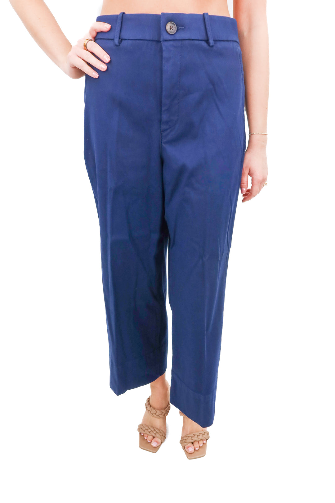 spanx navy cropped wide leg pants NWT (retail $128)