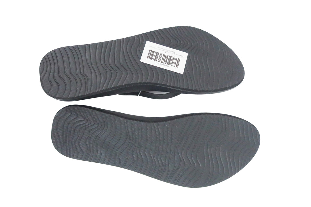 reef black cushion slim flip flops nwt (8; retail $40)