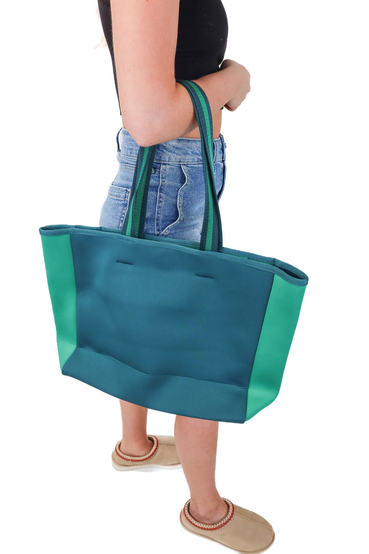 summersalt green neoprene tote bag (retail $80)