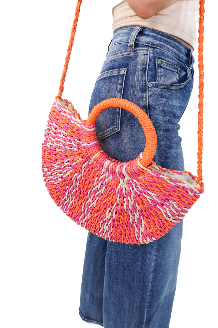 d'margeaux colorful rattan bag NWT