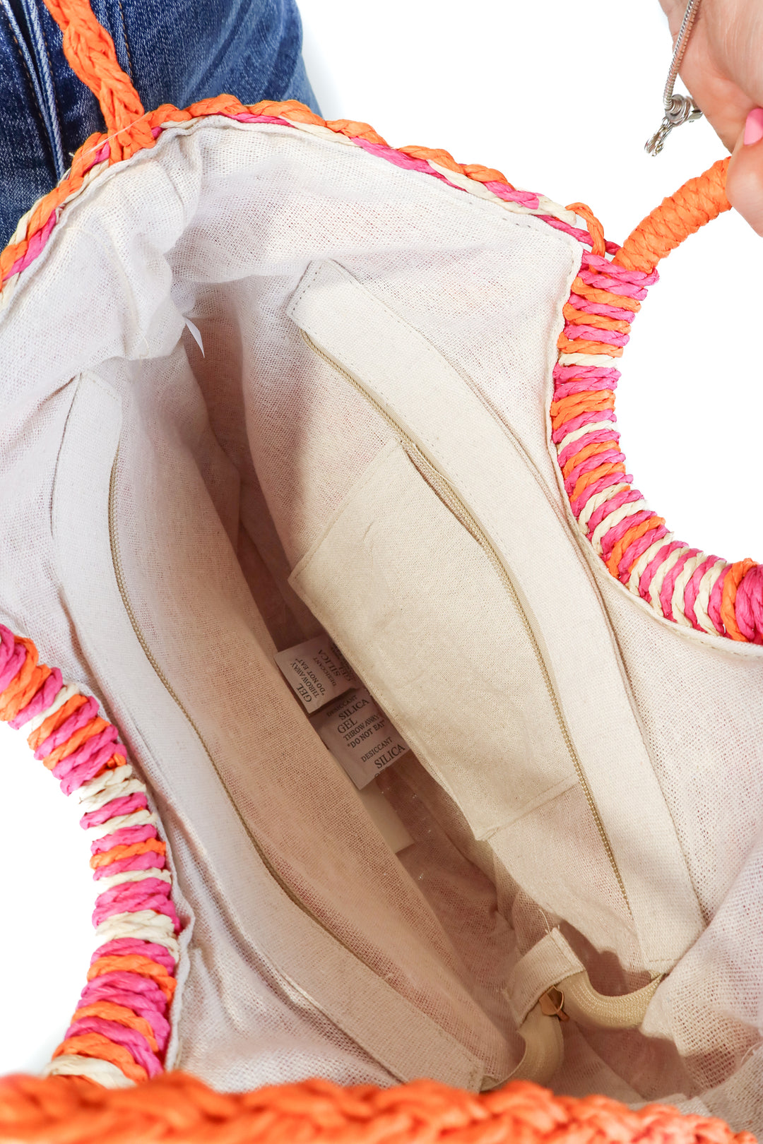 d'margeaux colorful rattan bag NWT