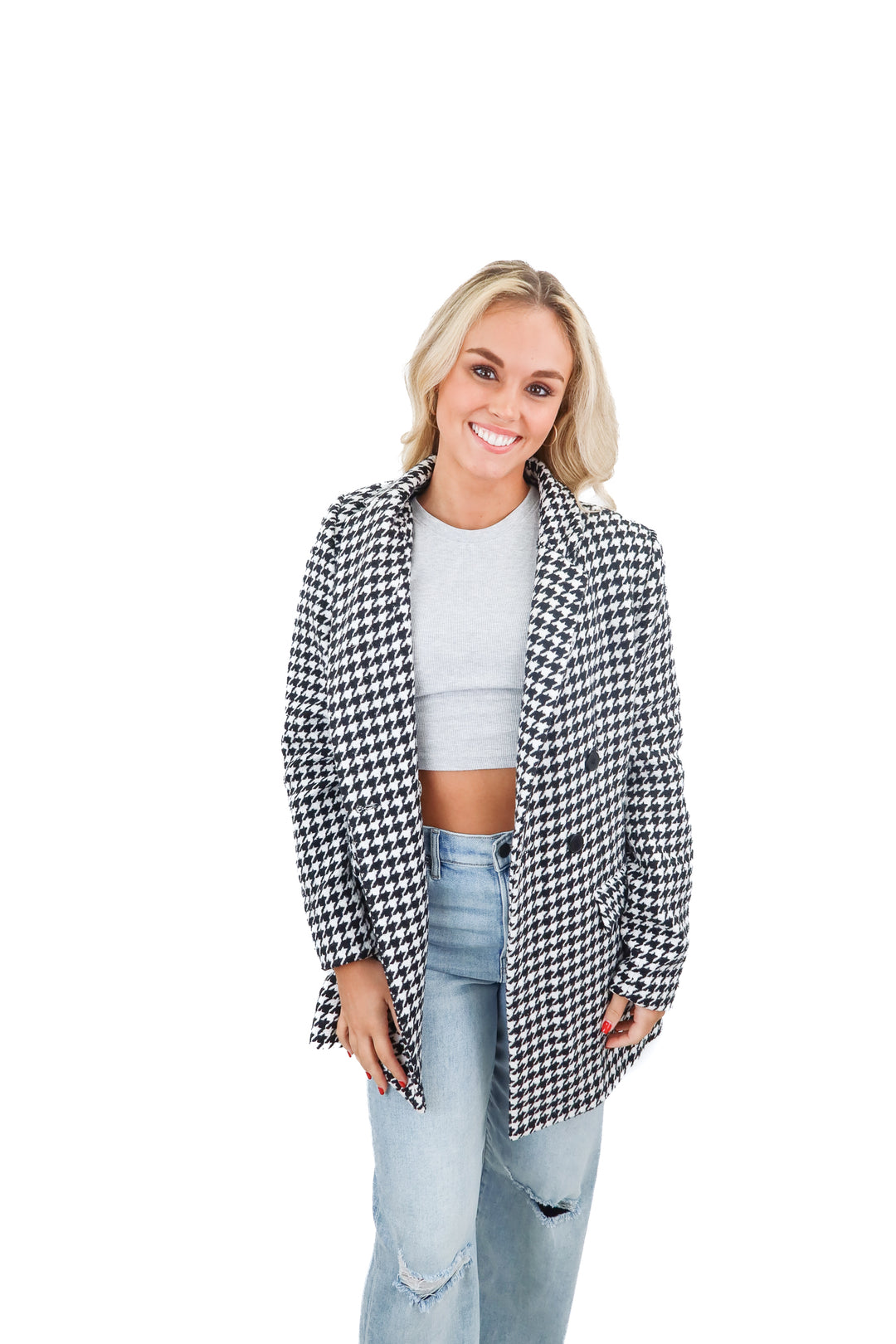 vici houndstooth jacket (s; retail $78)