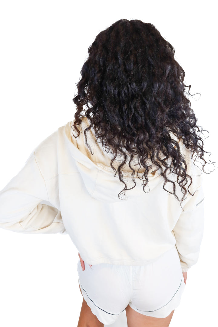 LSKD cream zip up hoodie (S; retail $90)