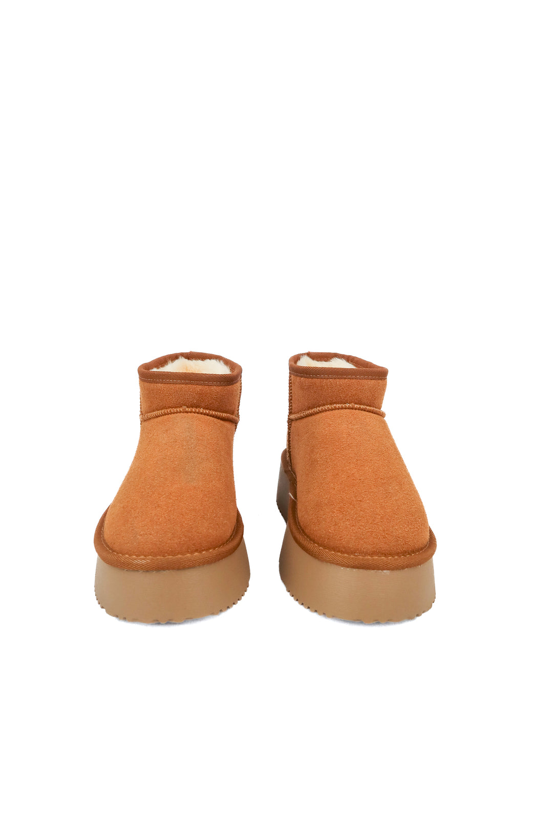 Brown fur ankle boots (37)